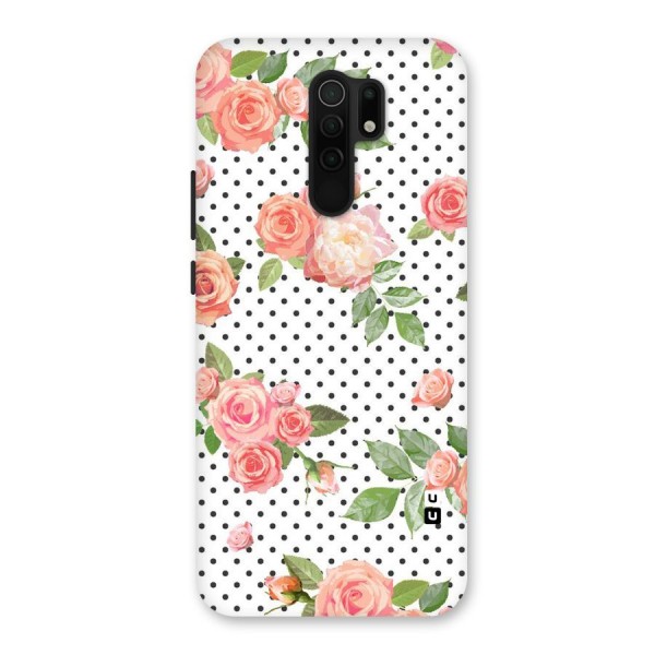 Polka Bloom White Back Case for Redmi 9 Prime