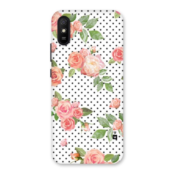 Polka Bloom White Back Case for Redmi 9i