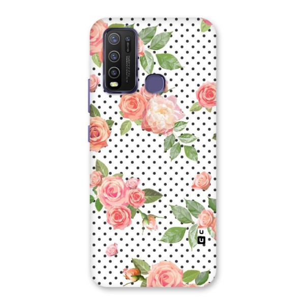 Polka Bloom White Back Case for Vivo Y30