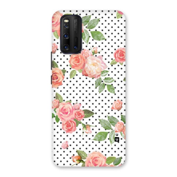 Polka Bloom White Back Case for Vivo iQOO 3