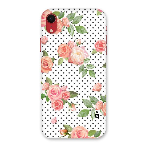 Polka Bloom White Back Case for iPhone XR