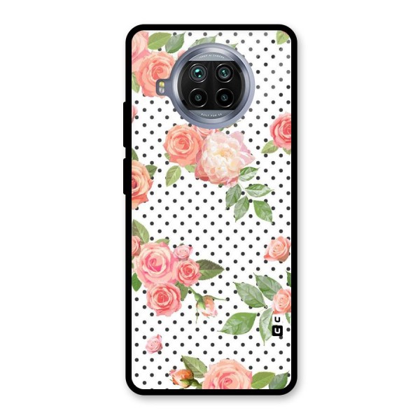 Polka Bloom White Glass Back Case for Mi 10i