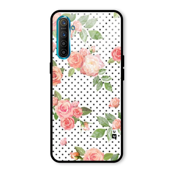 Polka Bloom White Glass Back Case for Realme XT