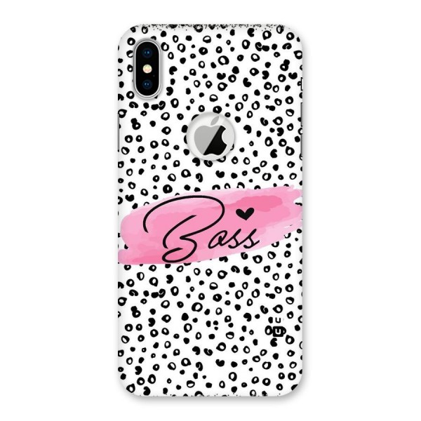 Polka Boss Back Case for iPhone XS Logo Cut