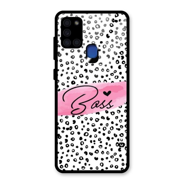 Polka Boss Glass Back Case for Galaxy A21s