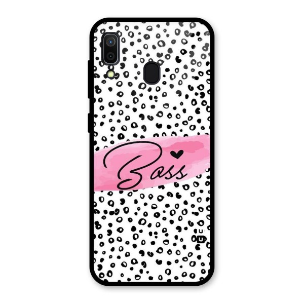 Polka Boss Glass Back Case for Galaxy A30