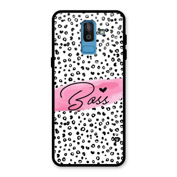 Polka Boss Glass Back Case for Galaxy J8