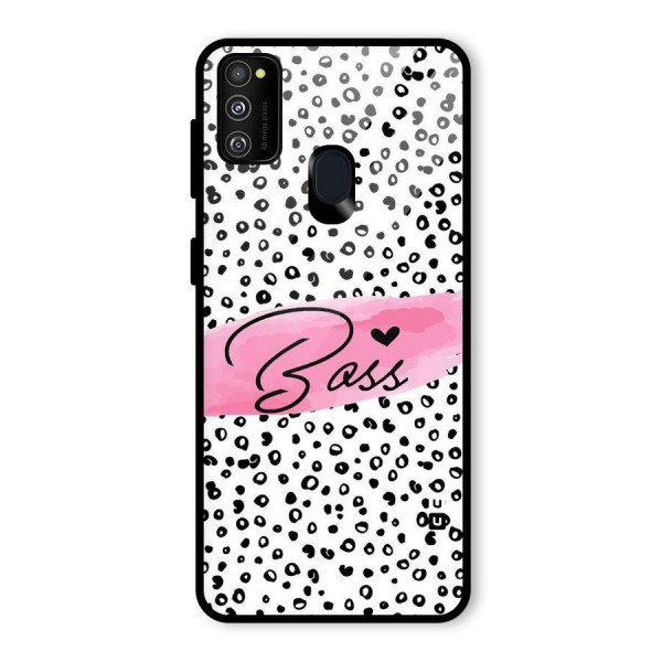 Polka Boss Glass Back Case for Galaxy M21