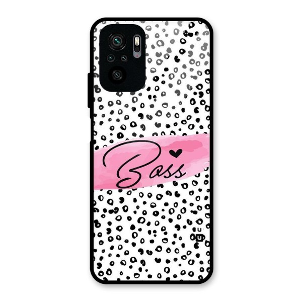 Polka Boss Glass Back Case for Redmi Note 10