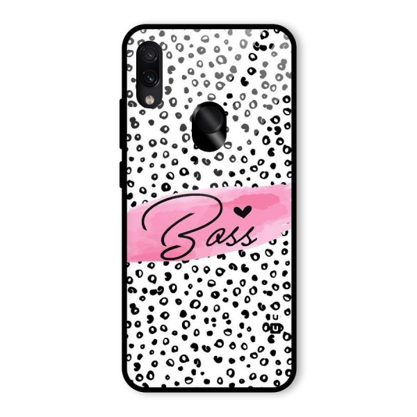 Polka Boss Glass Back Case for Redmi Note 7