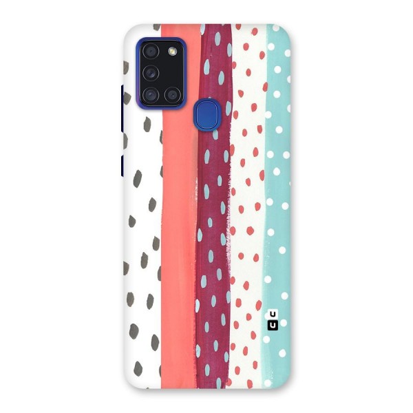 Polka Brush Art Back Case for Galaxy A21s