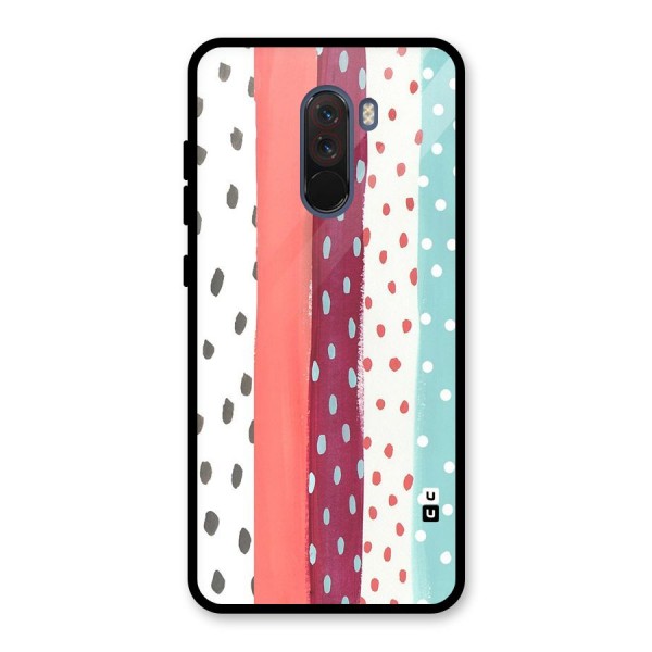 Polka Brush Art Glass Back Case for Poco F1