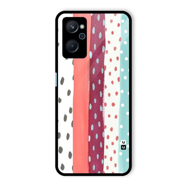 Polka Brush Art Glass Back Case for Realme 9i