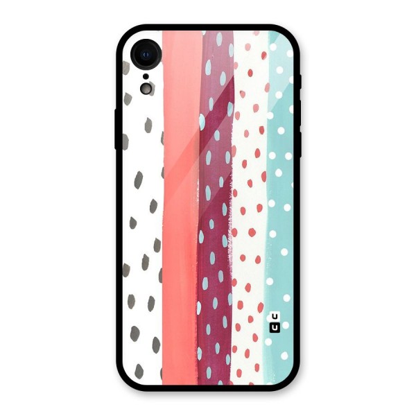 Polka Brush Art Glass Back Case for XR