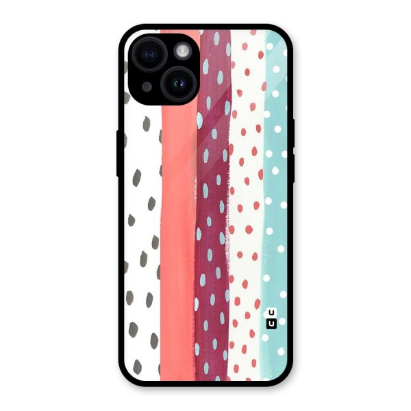 Polka Brush Art Glass Back Case for iPhone 14