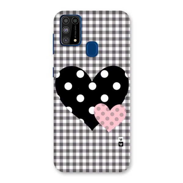 Polka Check Hearts Back Case for Galaxy F41