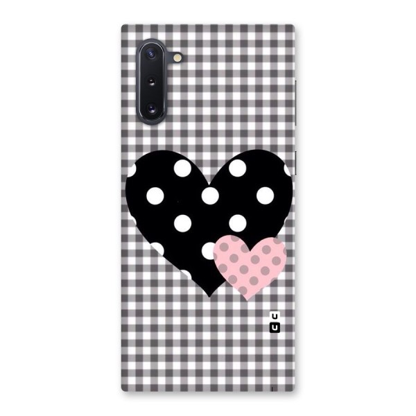 Polka Check Hearts Back Case for Galaxy Note 10