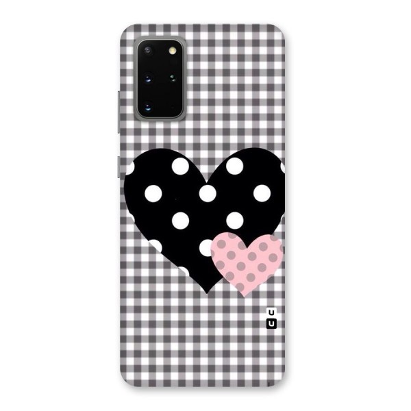 Polka Check Hearts Back Case for Galaxy S20 Plus