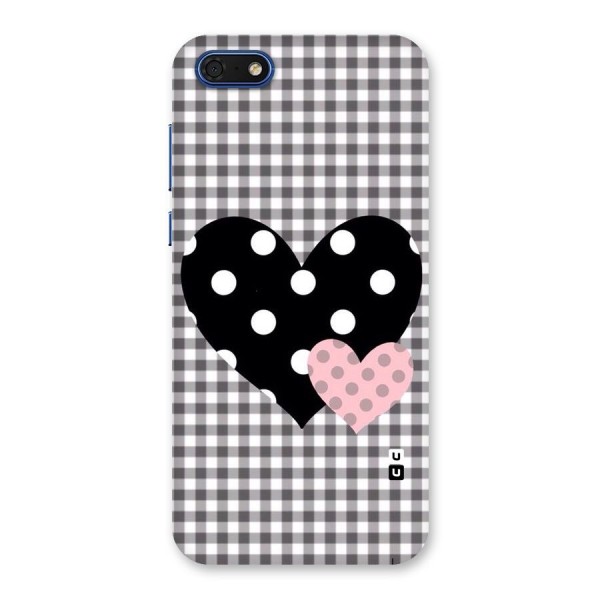 Polka Check Hearts Back Case for Honor 7s