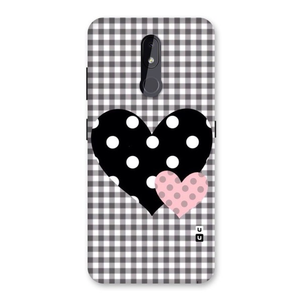 Polka Check Hearts Back Case for Nokia 3.2