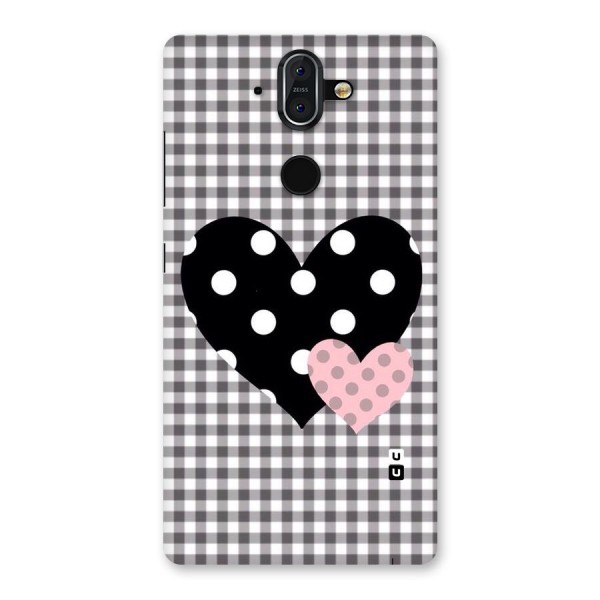 Polka Check Hearts Back Case for Nokia 8 Sirocco