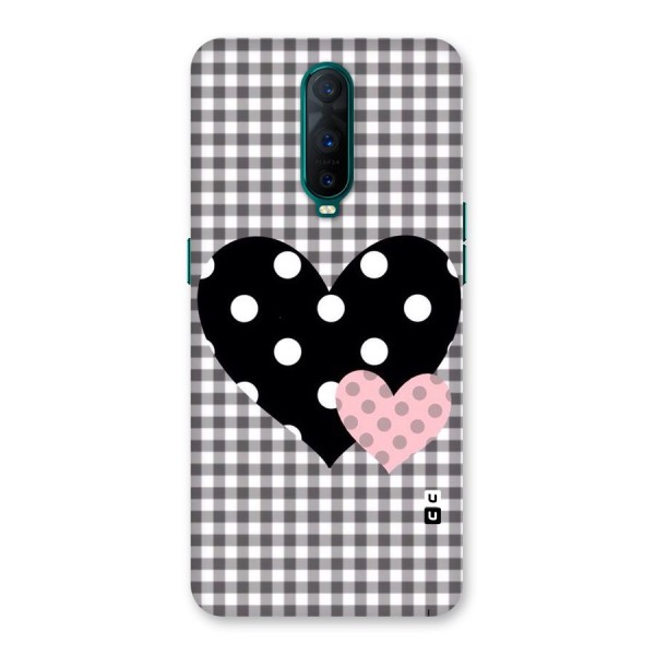 Polka Check Hearts Back Case for Oppo R17 Pro