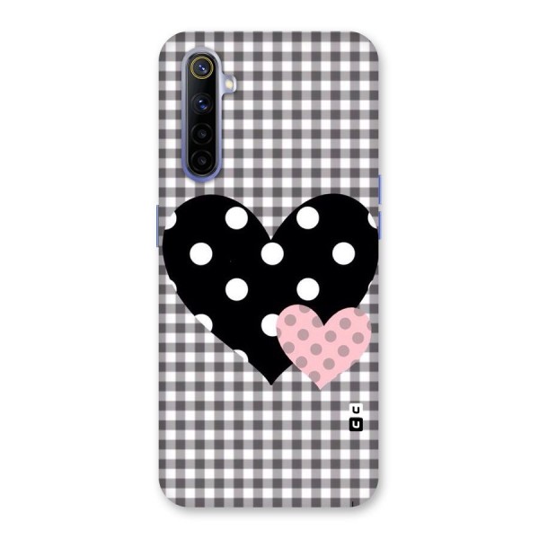 Polka Check Hearts Back Case for Realme 6