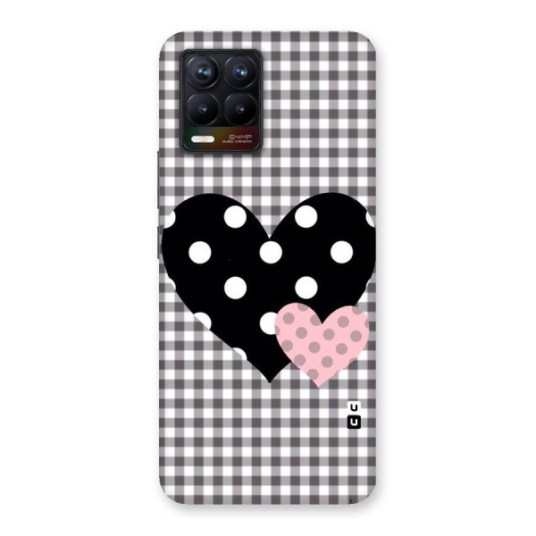 Polka Check Hearts Back Case for Realme 8