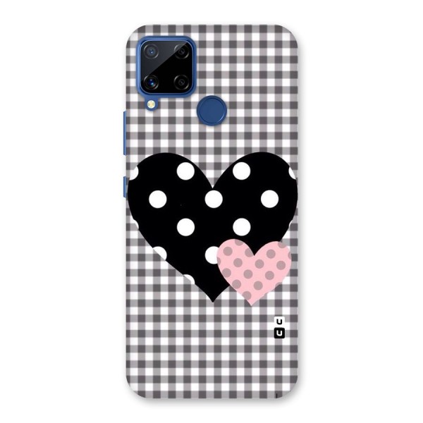 Polka Check Hearts Back Case for Realme C12