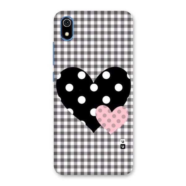 Polka Check Hearts Back Case for Redmi 7A