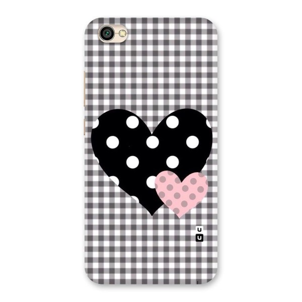 Polka Check Hearts Back Case for Redmi Y1 Lite