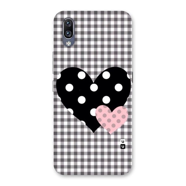 Polka Check Hearts Back Case for Vivo NEX