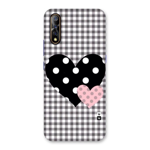 Polka Check Hearts Back Case for Vivo S1