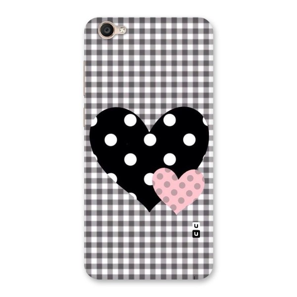 Polka Check Hearts Back Case for Vivo Y55s