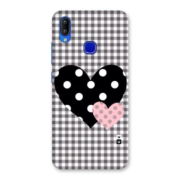 Polka Check Hearts Back Case for Vivo Y91