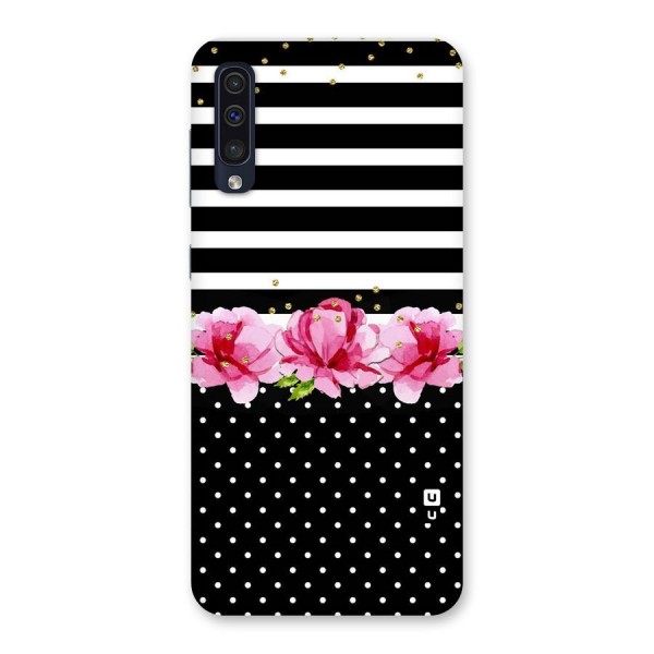 Polka Floral Stripes Back Case for Galaxy A50s