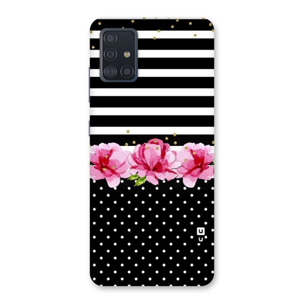 Polka Floral Stripes Back Case for Galaxy A51