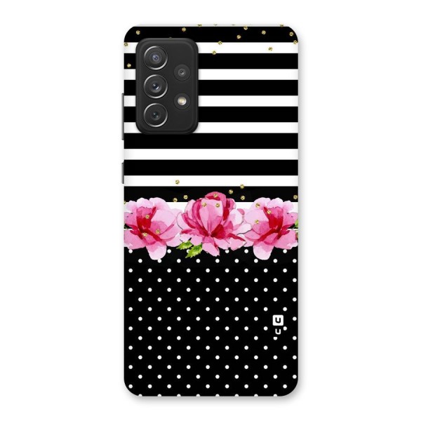 Polka Floral Stripes Back Case for Galaxy A72