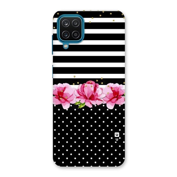 Polka Floral Stripes Back Case for Galaxy F12