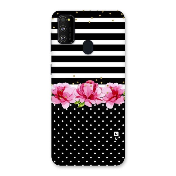 Polka Floral Stripes Back Case for Galaxy M30s