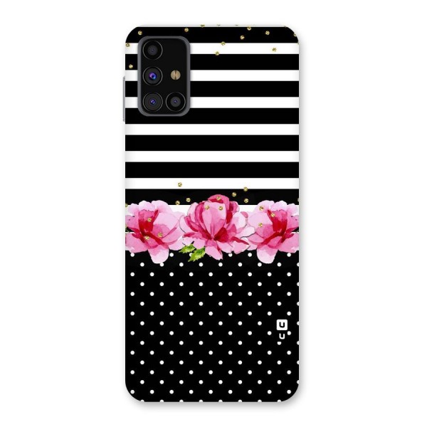 Polka Floral Stripes Back Case for Galaxy M31s