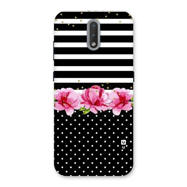 Polka Floral Stripes Back Case for Nokia 2.3