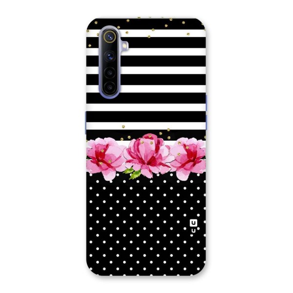 Polka Floral Stripes Back Case for Realme 6