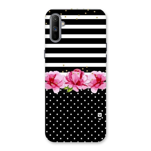 Polka Floral Stripes Back Case for Realme C3