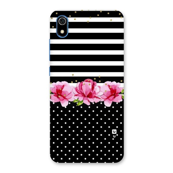 Polka Floral Stripes Back Case for Redmi 7A