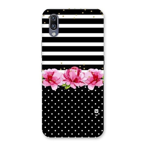 Polka Floral Stripes Back Case for Vivo NEX