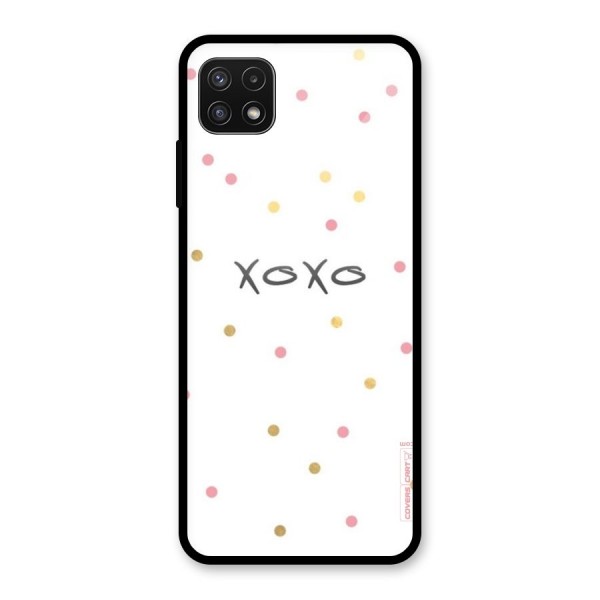 Polka Hugs Glass Back Case for Galaxy A22 5G