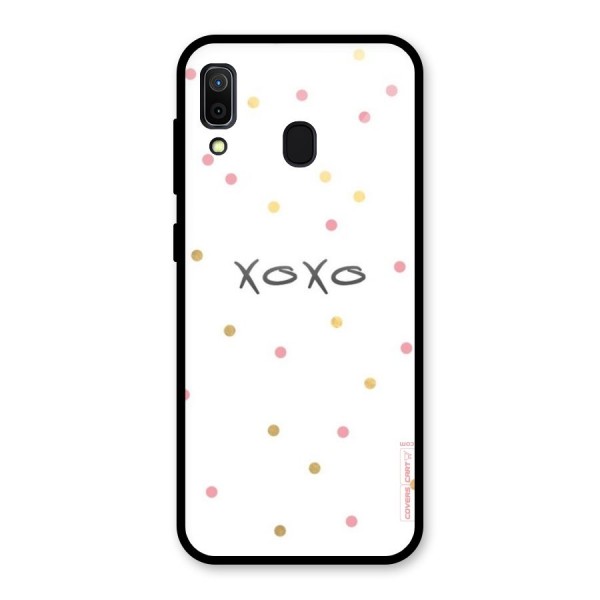 Polka Hugs Glass Back Case for Galaxy A30