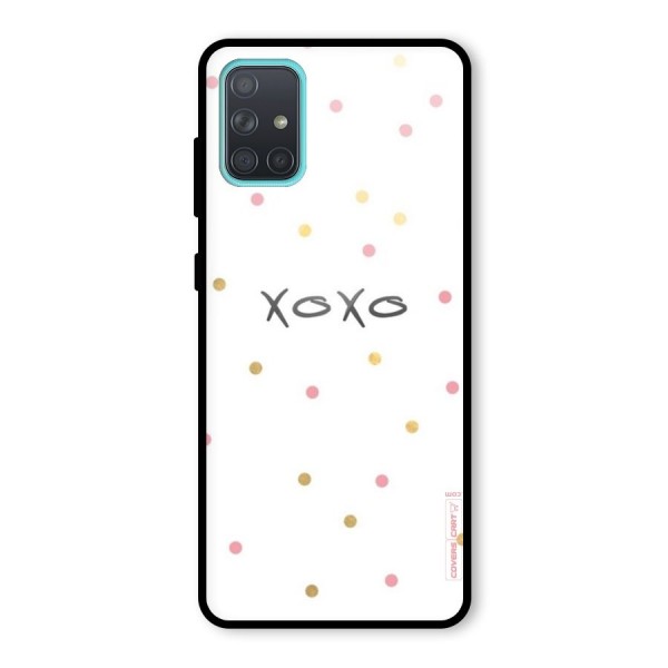 Polka Hugs Glass Back Case for Galaxy A71