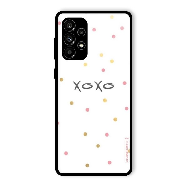 Polka Hugs Glass Back Case for Galaxy A73 5G